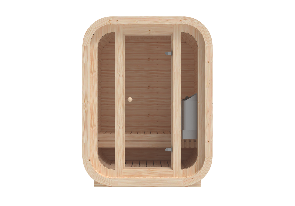 RecoSauna Mini Square Sauna - Nordic Pine