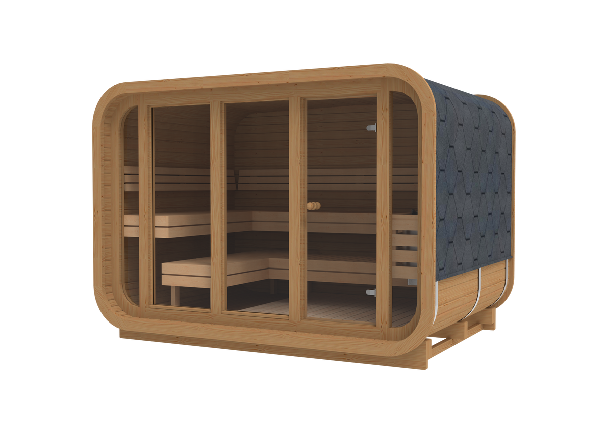 RecoSauna Sisu Square Sauna 3.0 x 2.3 m - Thermowood