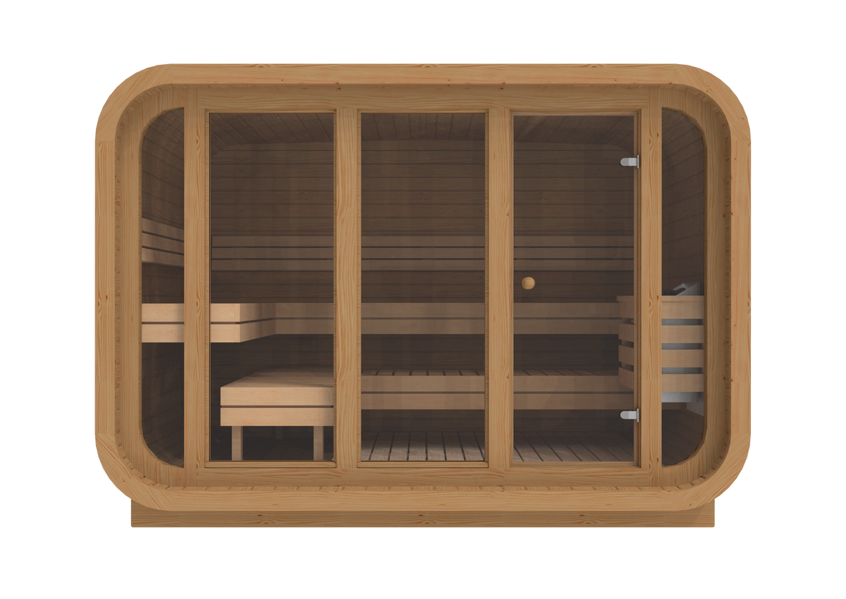 RecoSauna Sisu Square Sauna 3.0 x 2.3 m - Thermowood