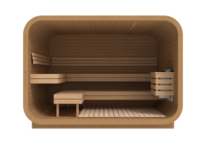 RecoSauna Sisu Square Sauna 3.0 x 2.3 m - Thermowood