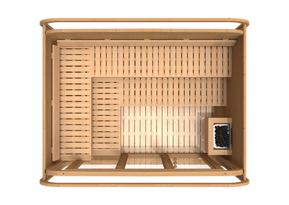 RecoSauna Sisu Square Sauna 3.0 x 2.3 m - Thermowood