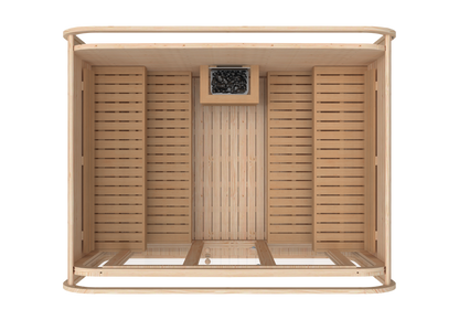 RecoSauna Sisu Square Sauna 3.0 x 2.3 m - Nordic Pine