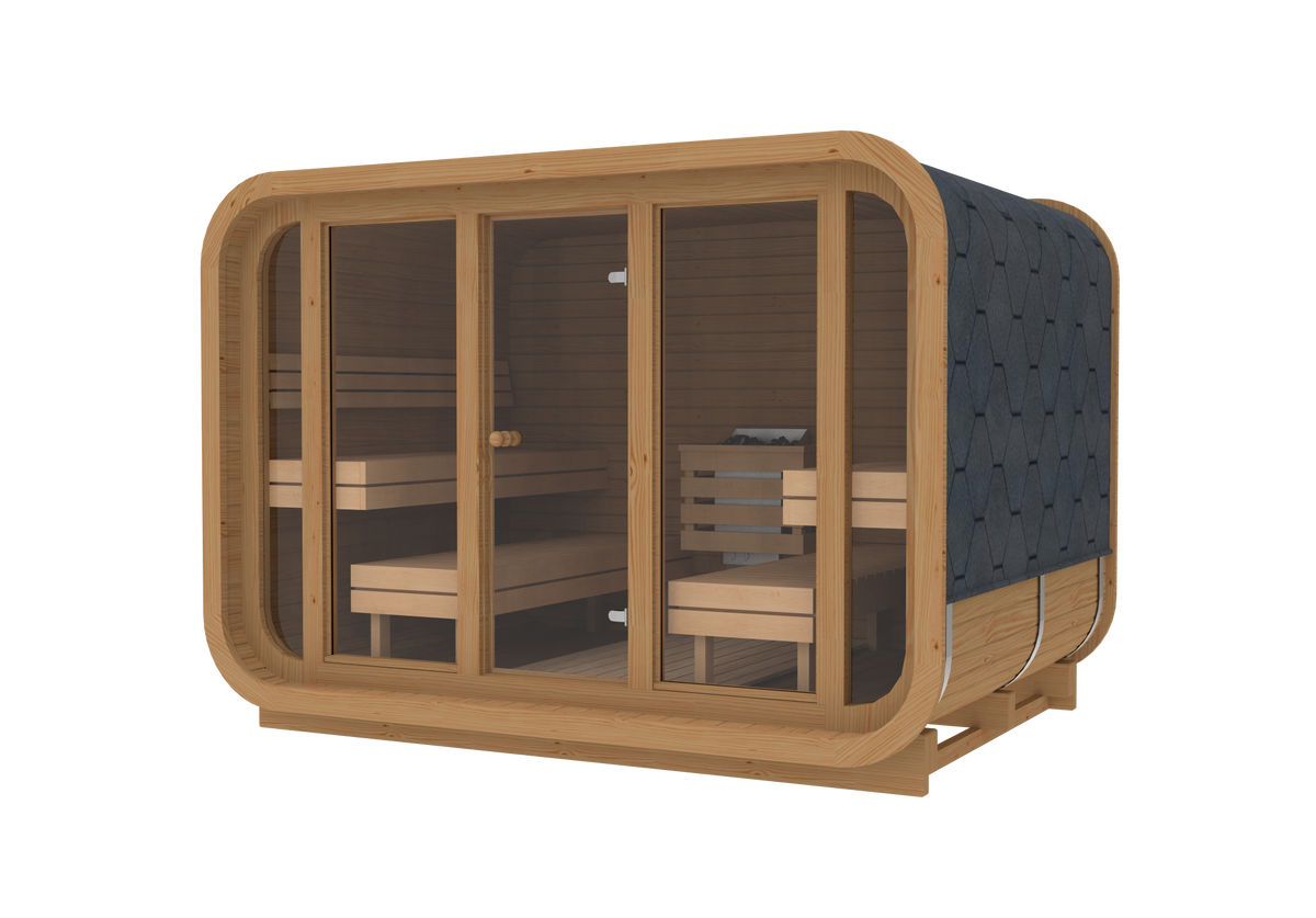 RecoSauna Sisu Square Sauna 3.0 x 2.3 m - Thermowood