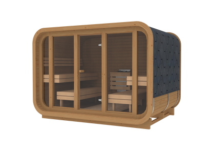 RecoSauna Sisu Square Sauna 3.0 x 2.3 m - Thermowood