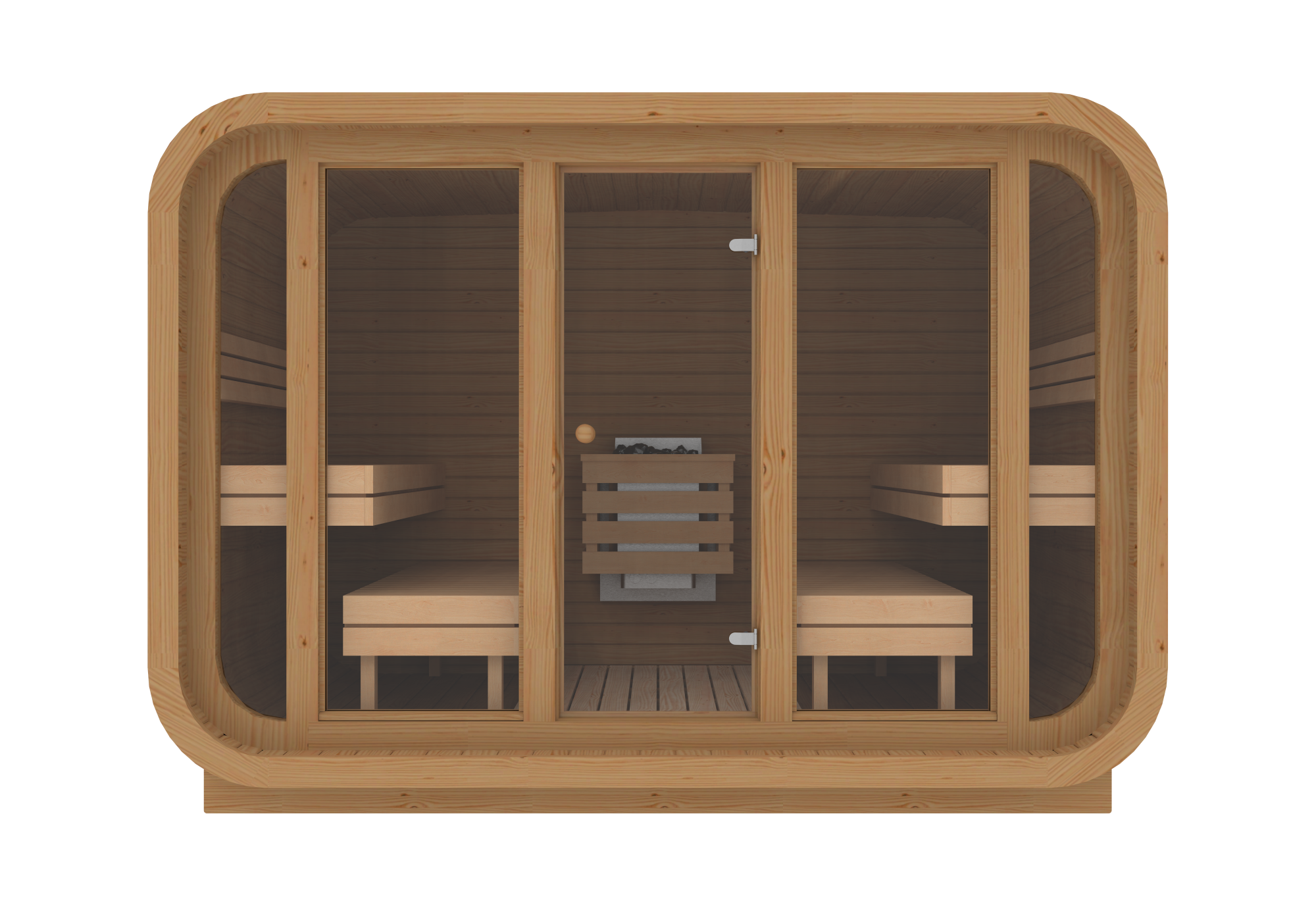 RecoSauna Sisu Square Sauna 3.0 x 2.3 m - Thermowood