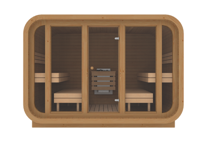 RecoSauna Sisu Square Sauna 3.0 x 2.3 m - Thermowood