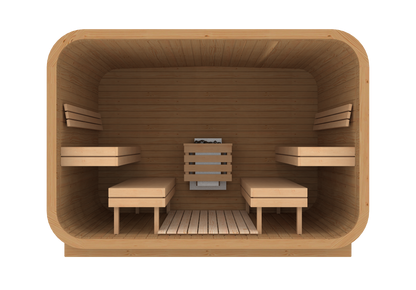 RecoSauna Sisu Square Sauna 3.0 x 2.3 m - Thermowood