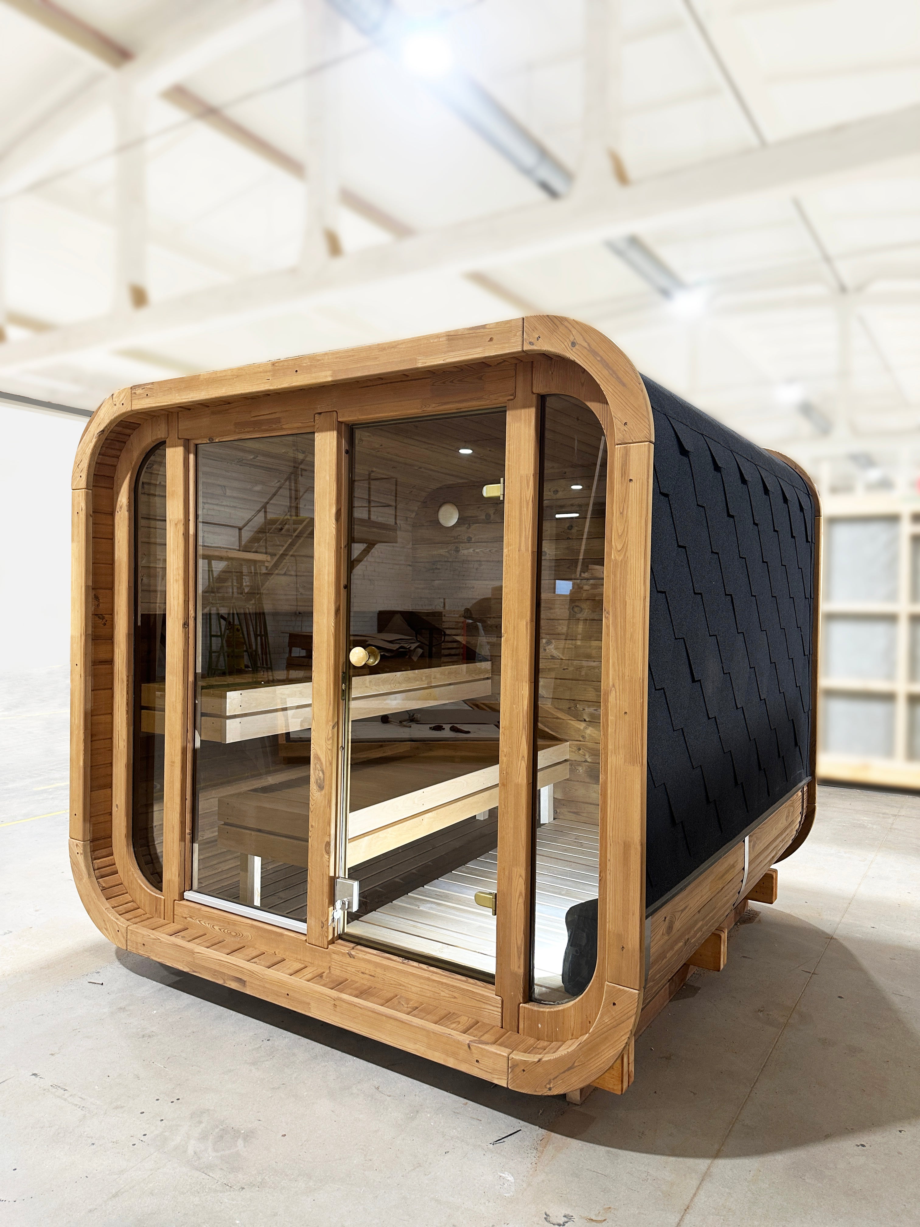 RecoSauna Sisu Square Sauna 2.3 x 2.3 m - Nordic Pine