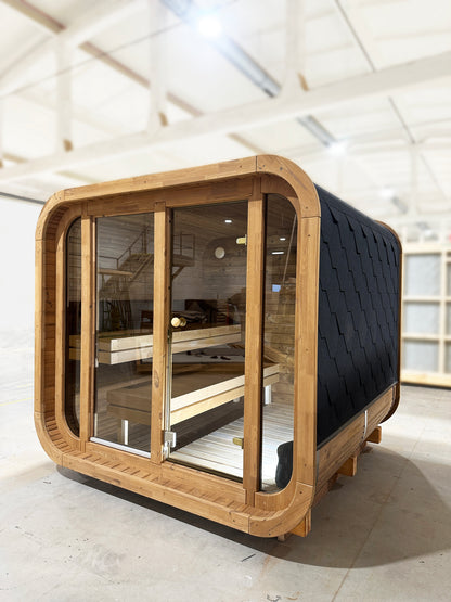 RecoSauna Sisu Square Sauna 2.3 x 2.3 m - Nordic Pine