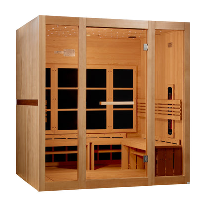 ***New 2026 Model*** Golden Designs 8 Person Full Spectrum Near Zero EMF FAR IR Sauna (GDI-6880-03 FS)