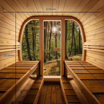 Auris Two Luxury Outdoor Cedar Sauna - Orivon Wellness