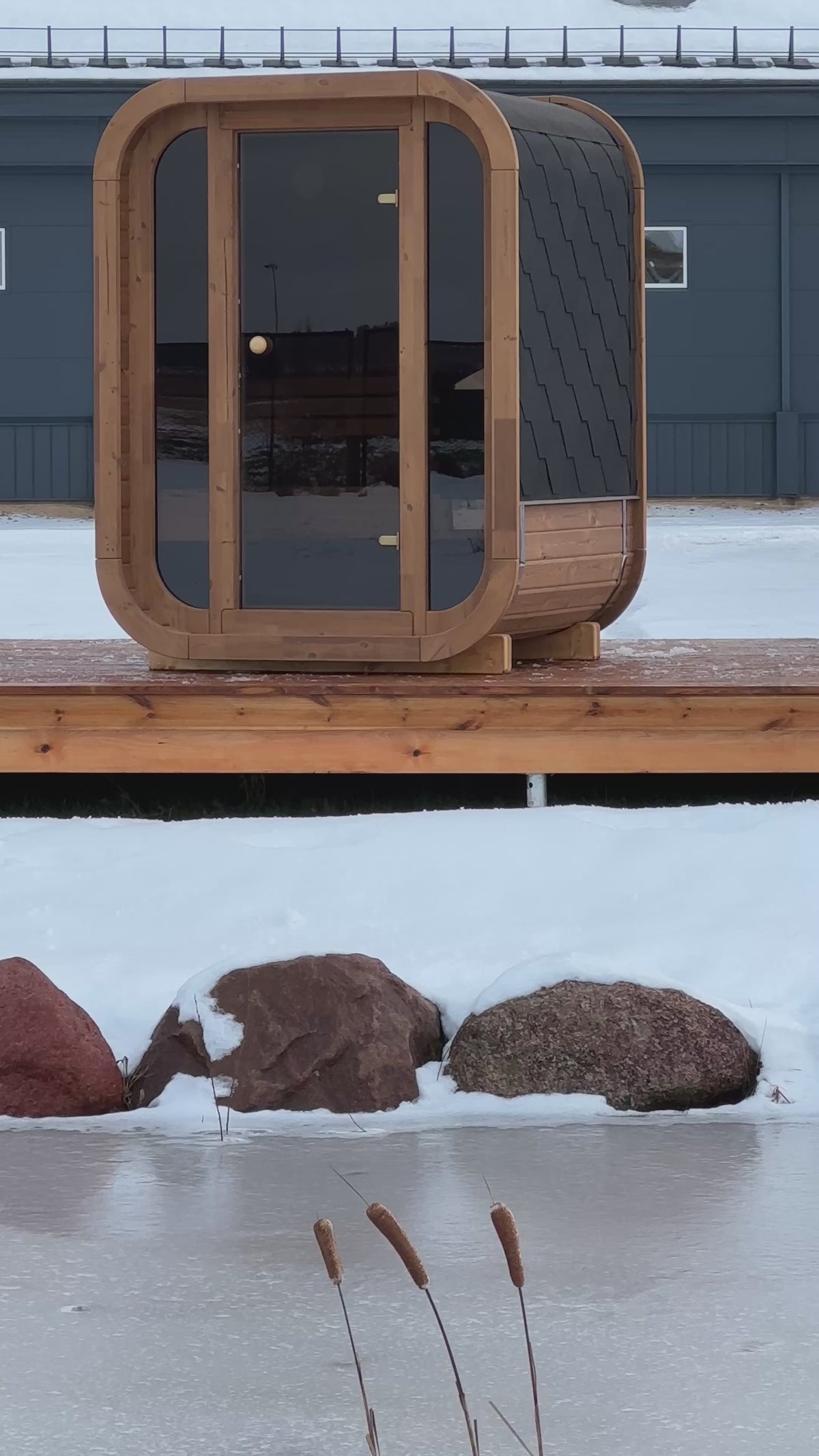 RecoSauna Mini Square Sauna - Nordic Pine