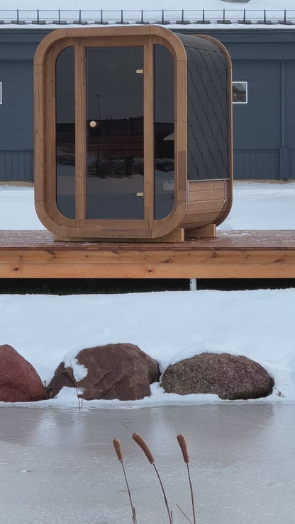 RecoSauna Mini Square Sauna - Nordic Pine